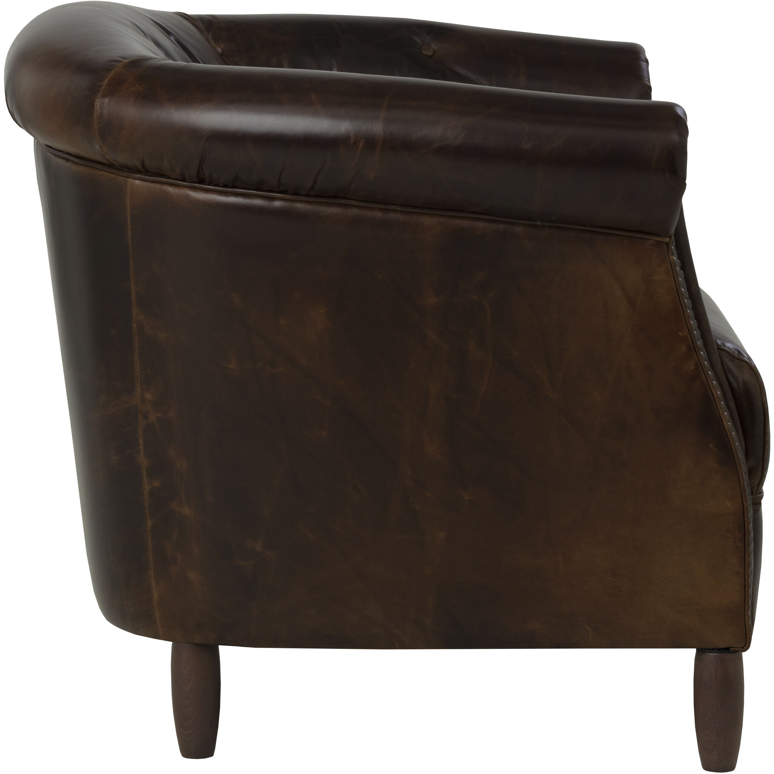 Marjorie Chocolate Leather Lounge Chair
